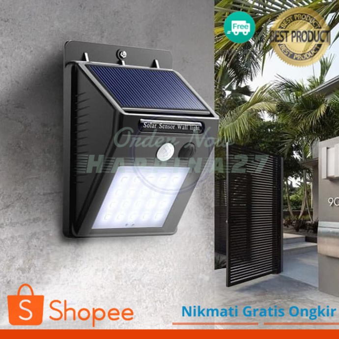 Lampu tenaga surya Panel surya Lampu taman Lampu dinding Solar Cell 20 Led