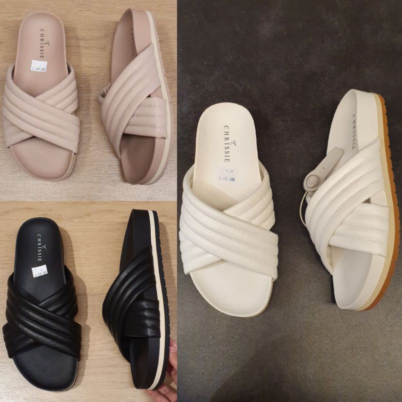 Jastip Termurah Payless by Goddes Sandal Slide Silang Sendal Cross Band Chrissie Cayden SALE