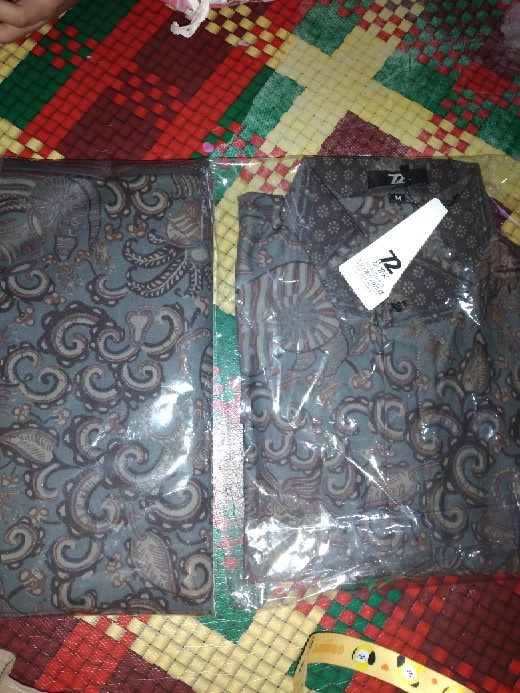 Kemeja Batik Pria Lengan Pendek Slimfit Premium Motif Balian Abu Abu Gray Grey 728208 Cap 72