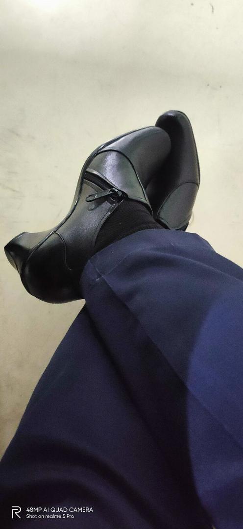 Sepatu Formal / Pantofel / Kerja Wanita Kulit Hitam Catenzo Us 025 Ori