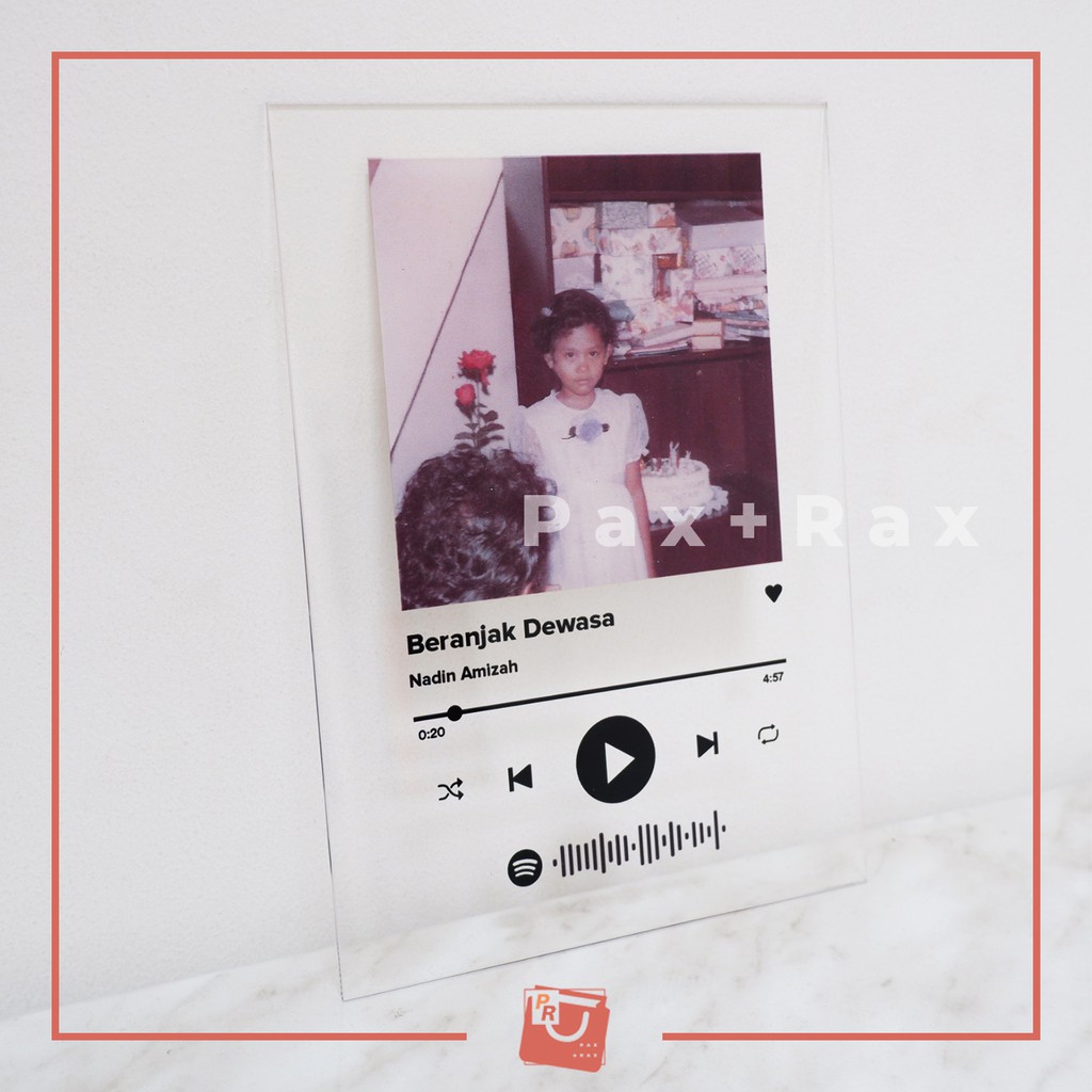 [READY] Custom Spotify Acrylic Album Art Dengan Stand Kayu