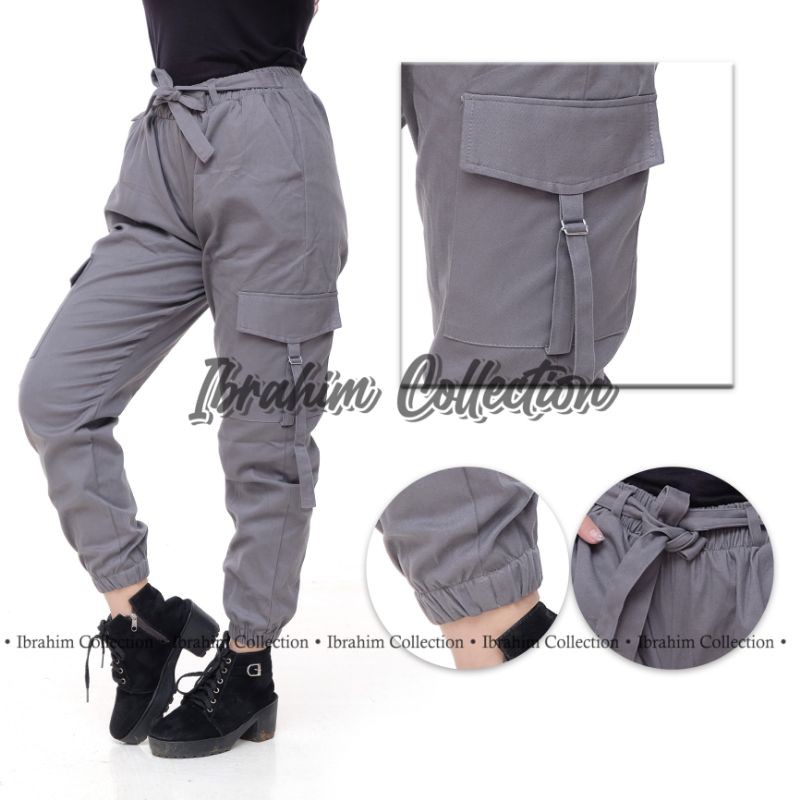 CELANA CARGO WANITA / JOGGER PANTS / CELANA CARGO JUMBO