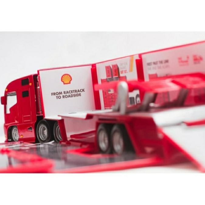 Sale Original Burago Truck Shell Hauler Passion Series Diecast Truk Hemat