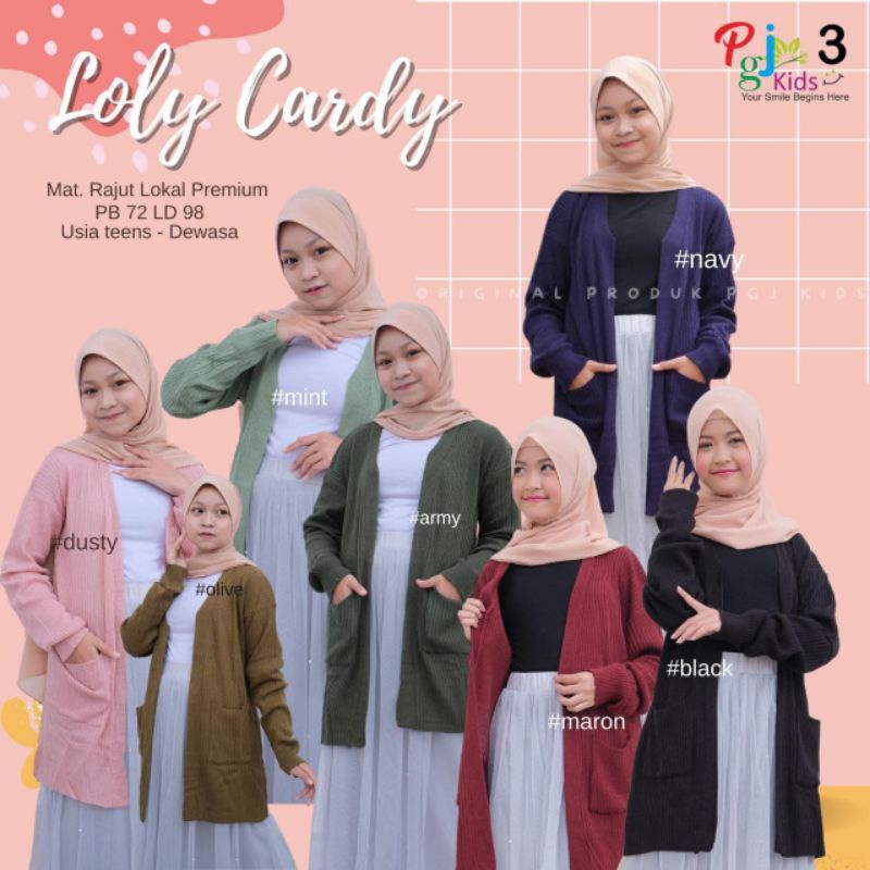 Loly Cardigan Rajut Anak Remaja
