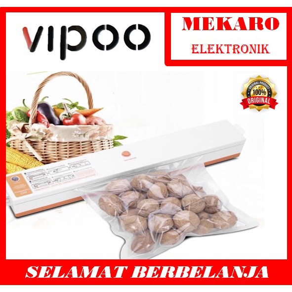 VIPOO VACUUM SEALER TYPE Z 100 ALAT PRESS & SEALER PRESS BAGS BONUS PLASTIK PRESS
