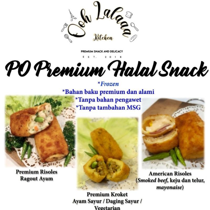 

(HALAL & HIGH QUALITY) Risoles Rougut Ayam, America Smoked Beef&Kroket