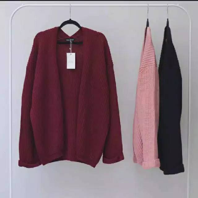 Cardigan rajut halus