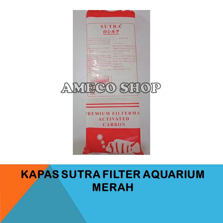 SUTRA Kapas Filter Kapas Aquarium Kapas Dacron Kapas Busa Putih 2 Lapis Merah