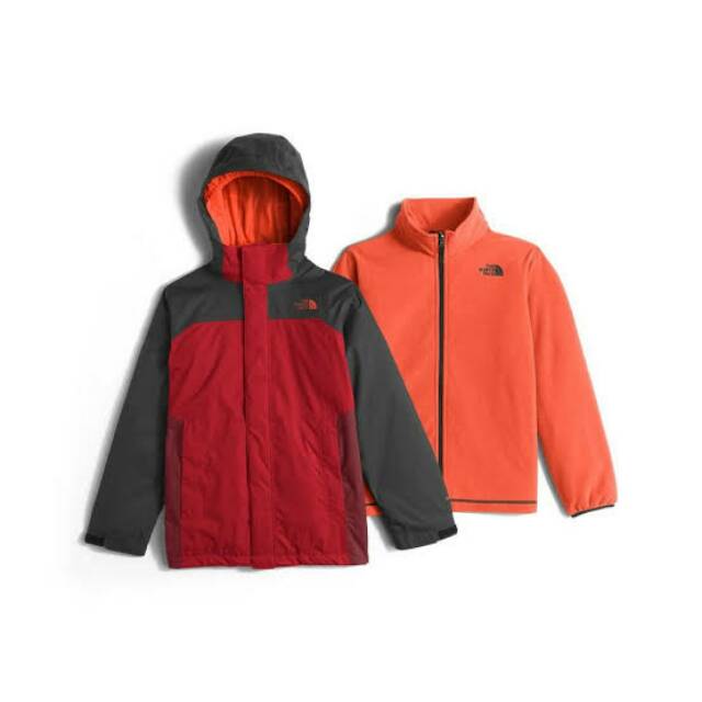 Jaket Outdoor Gunung Winter Ski The North Face Boys Vortex Triclimate