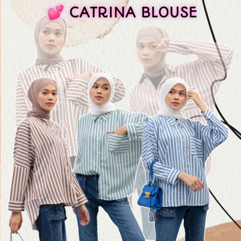 KEMEJA POCKET WANITA  !  KATUN RAYON SALUR, KEMEJA KERJA WANITA