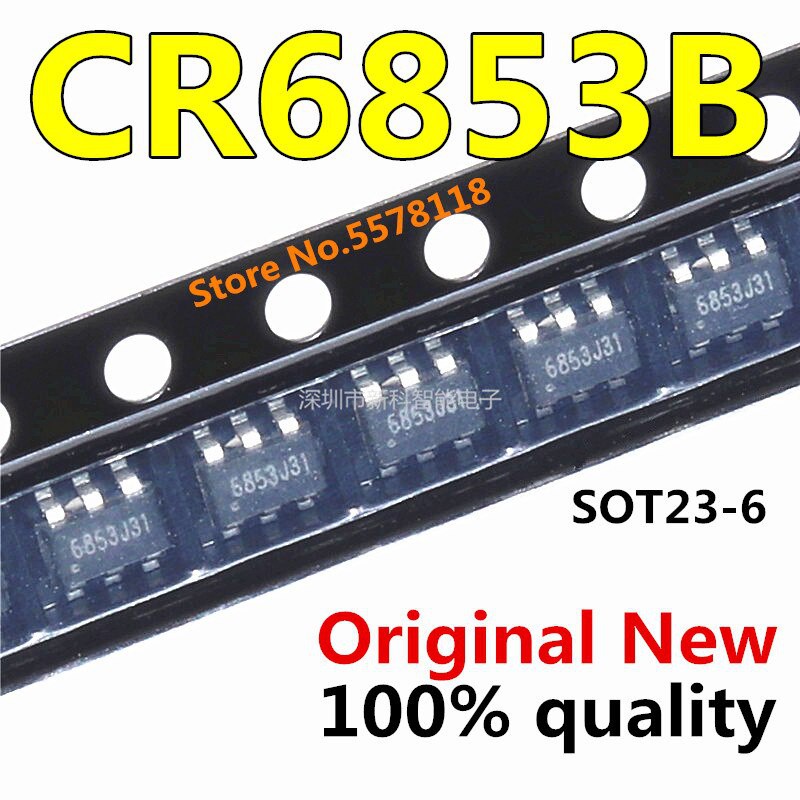 10-100pcs CR6853 6853 CR6853B SOT23-6 Chipset Baru original