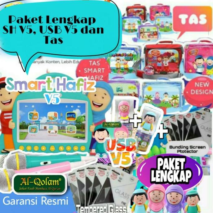 Paket lengkap Smart hafiz New Versi 5, USB, Tas dan Tempered Glass