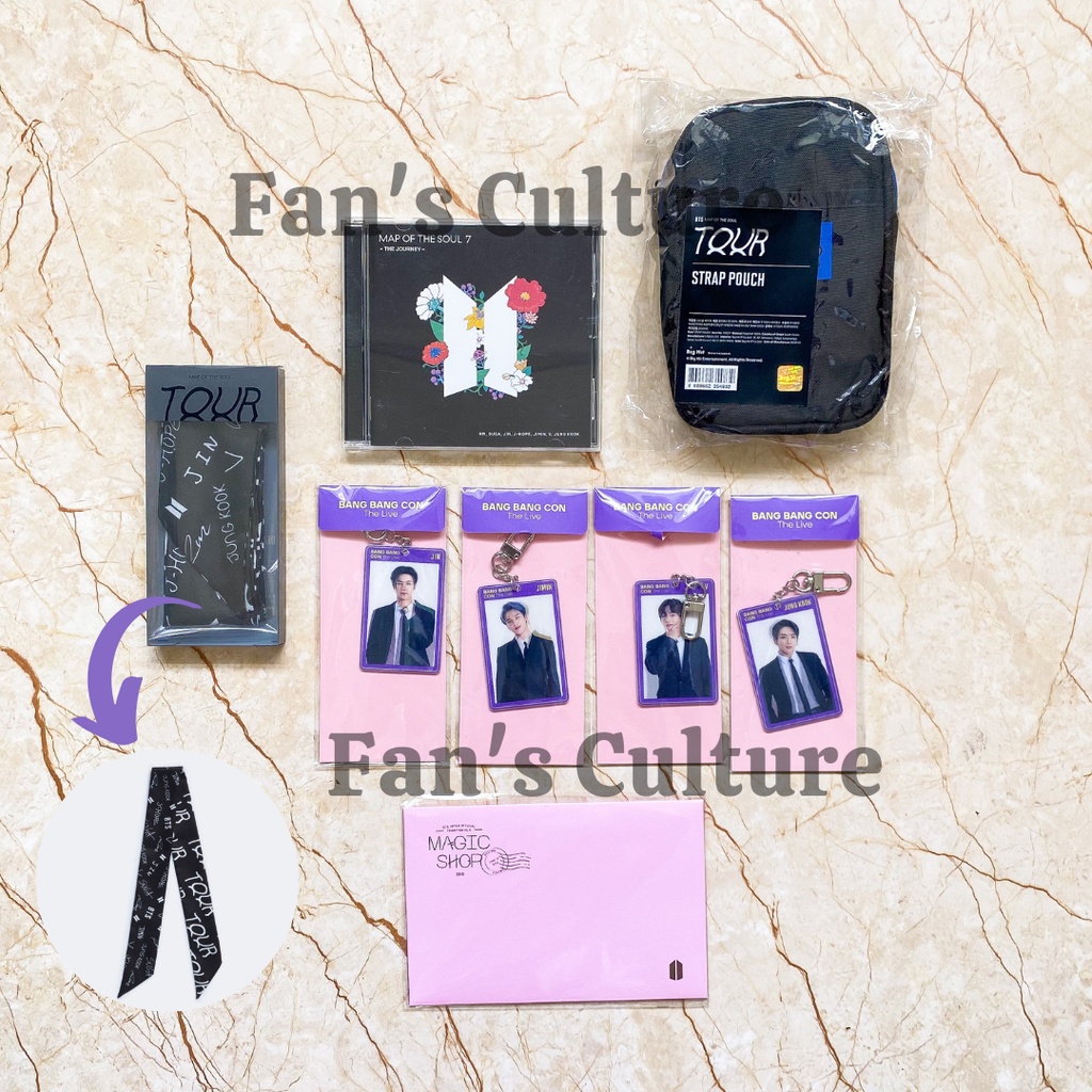 [READY STOCK] BUNDLE BTS: MAP OF THE SOUL MERCH - DECO STRAP with MD Lenticular Keyring Bang Bang Co