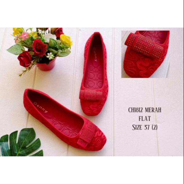 FLAT SHOES WANITA BRANDED MURAH / FLAT SHOES GENNY ORIGINAL / SEPATU FLAT WANITA / SEPATU BALET