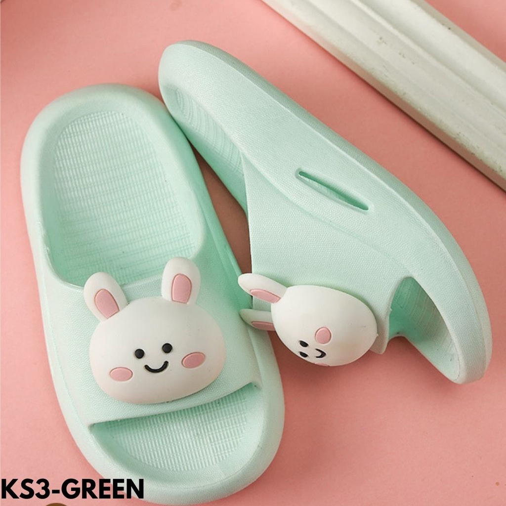 SANDAL ANAK LUCU UNIK BERUANG KELINCI KARTUN IMPORT BERKUALITAS NYAMAN COMFY KS3