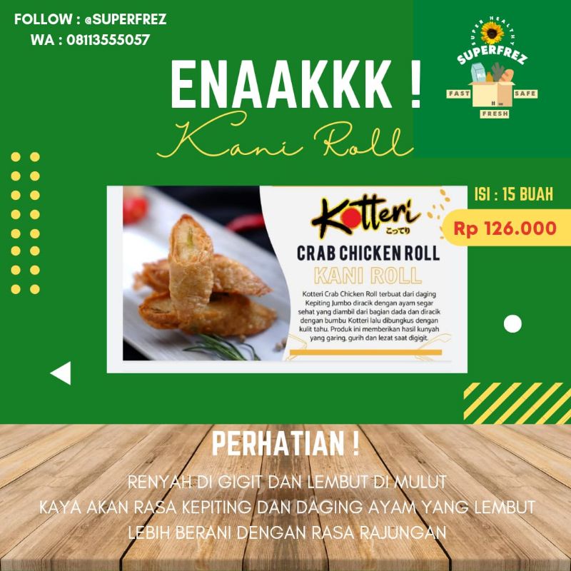 

Kepiting Ayam Roll / Kani Roll Isi 800gr (Rasa Kepiting Banget dan Otentik Bento Jepang)