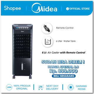 Midea Air Cooler 6.0 Liter AC100-A(B) - Remote Control - Timer 7 jam