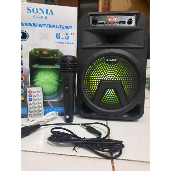 Speaker Bluetooth Sonia SN - 800 Bonus Mic + Remote Super Bass