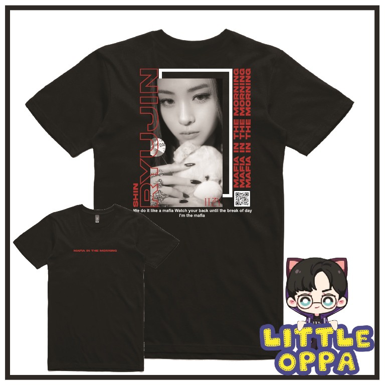 BAJU KAOS KPOP IT.ZY RYUJIN MAFIA IN THE MORNING STREETWEAR STYLE