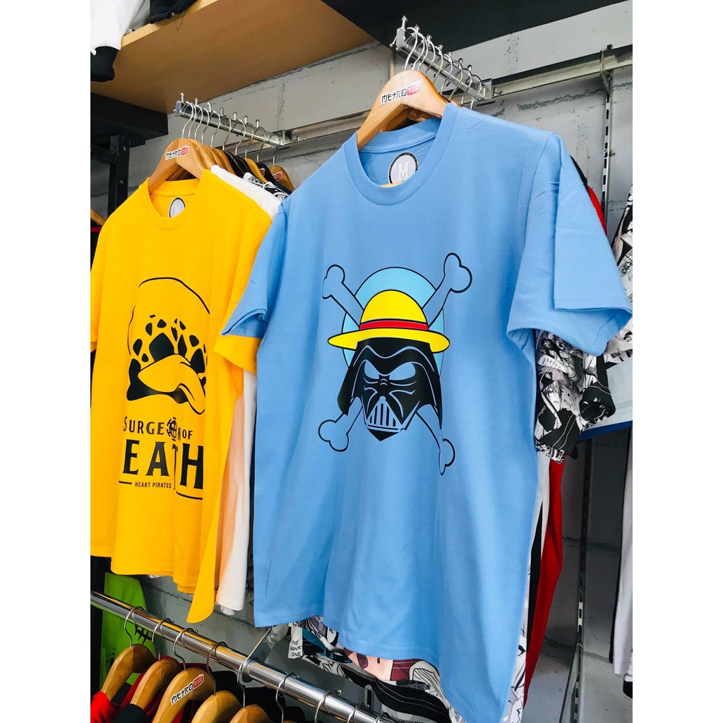 Kaos distro Anime StrawVADER Parody OnePiece Baby Blue