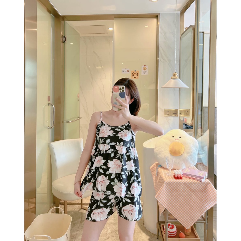 baju tidur tanktop tali wanita bahan spandex import-1.