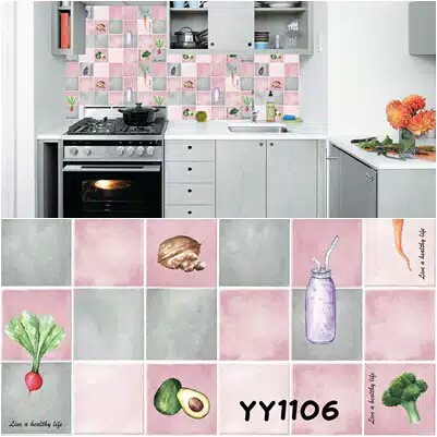 COD Sticker Dapur &amp; Kamar Mandi ANTI AIR, ANTI MINYAK Uk 45CM X 5M WALLPAPER WALLSTIKER STIKER MARMER KITCHEN DAPUR MURAH ANTI MINYAK ANTI AIR / MINYAK 45 CM X 5M