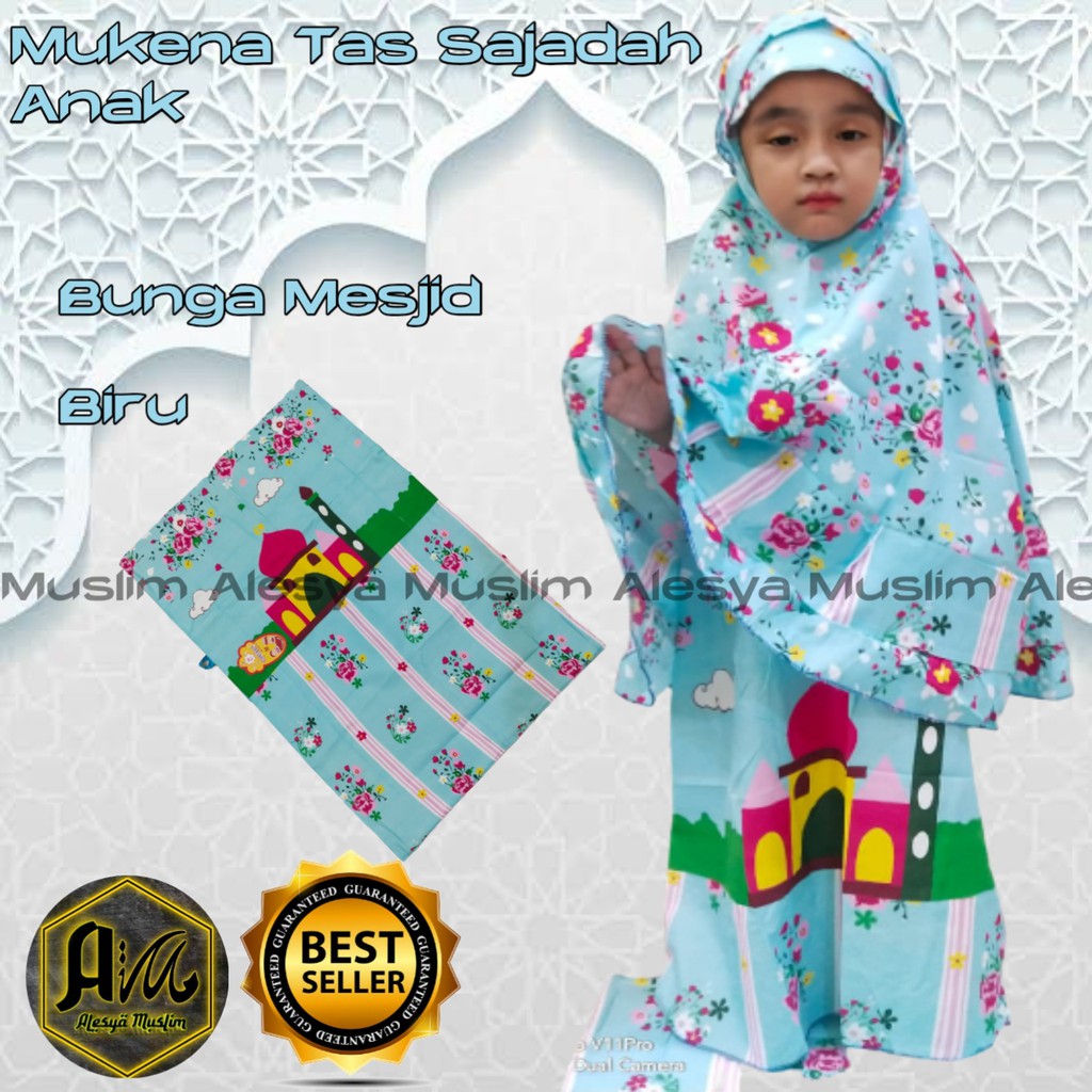 Mukena Anak terlaris motif kembang mesjid