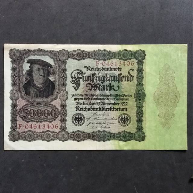 UANG KUNO 50000 MARK JERMAN TAHUN 1922