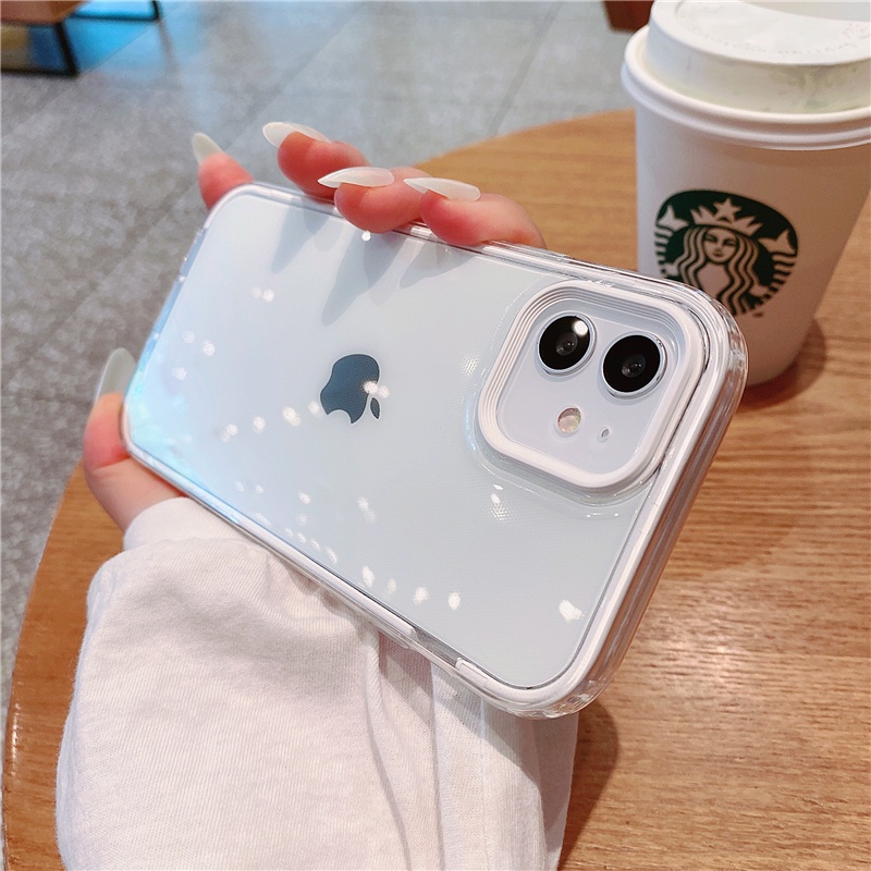 Casing Softcase TPU IPhone 14 13 Pro Max 12 11 Pro Max X Xs Max Xr 8 7 + 3 In 1 Shockproof + Bumper Removable