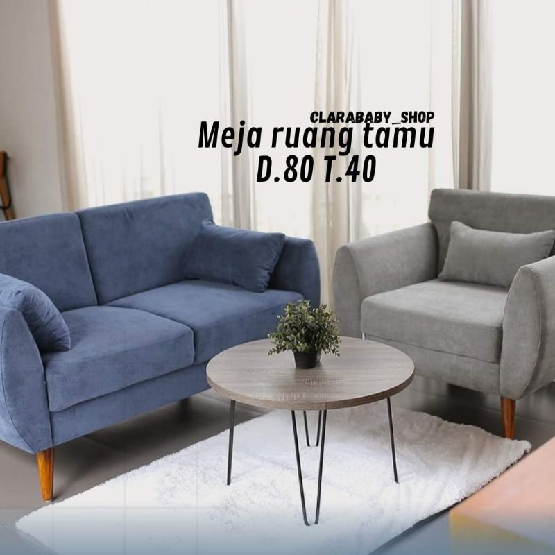 Jual MEJA BULAT RUANG TAMU DIAMETER 80CM TINGGI 40CM Indonesia|Shopee