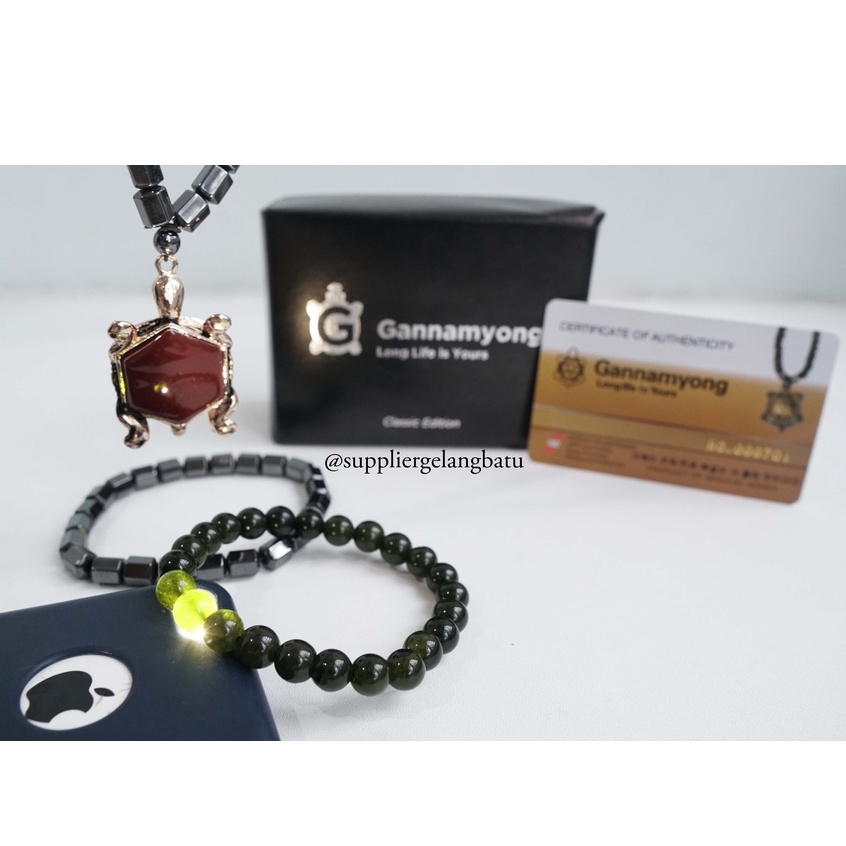 BLACK JADE dan Kalung KURA PARDALIS GOLD GANNAMYONG bersertifikat ktp