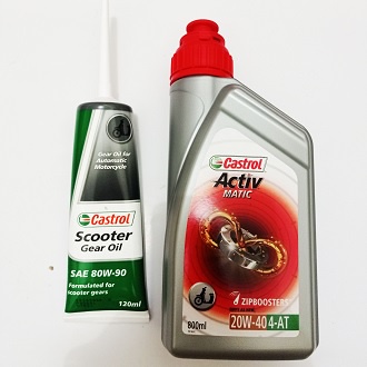 (PAKET) Oli Castrol Active Matic 20w-40 800Ml &amp; Oli Gardan/Gear 120 ML Murah