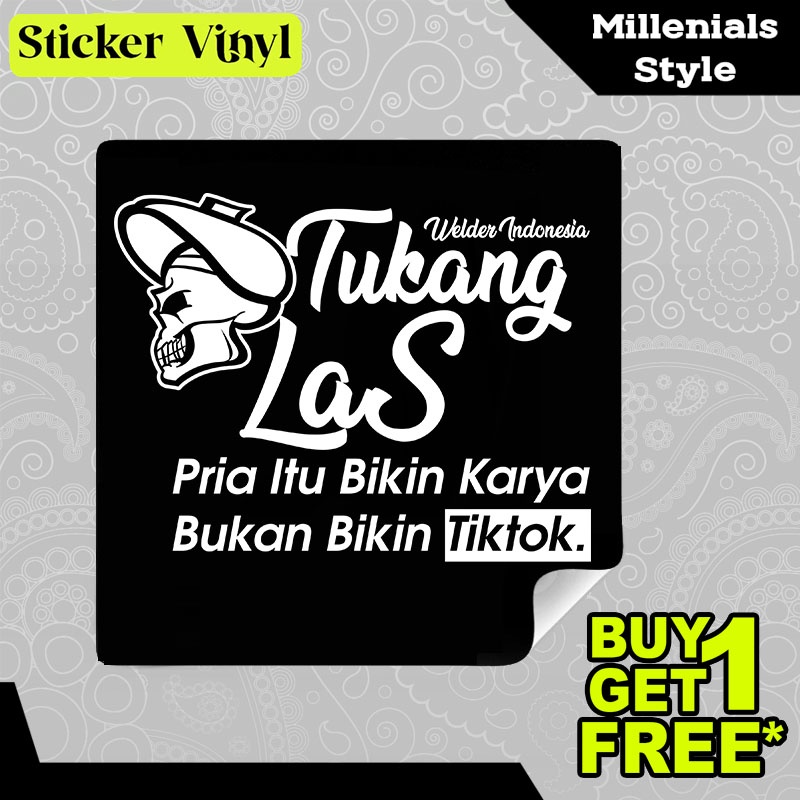 

Stiker Sticker Welder Tukang Las Pria Itu Bikin Karya Bukan Tiktok Tulisan Kalimat Gaul dan Kekinian Aesthetic Bahan Vinyl Satuan Anti Air