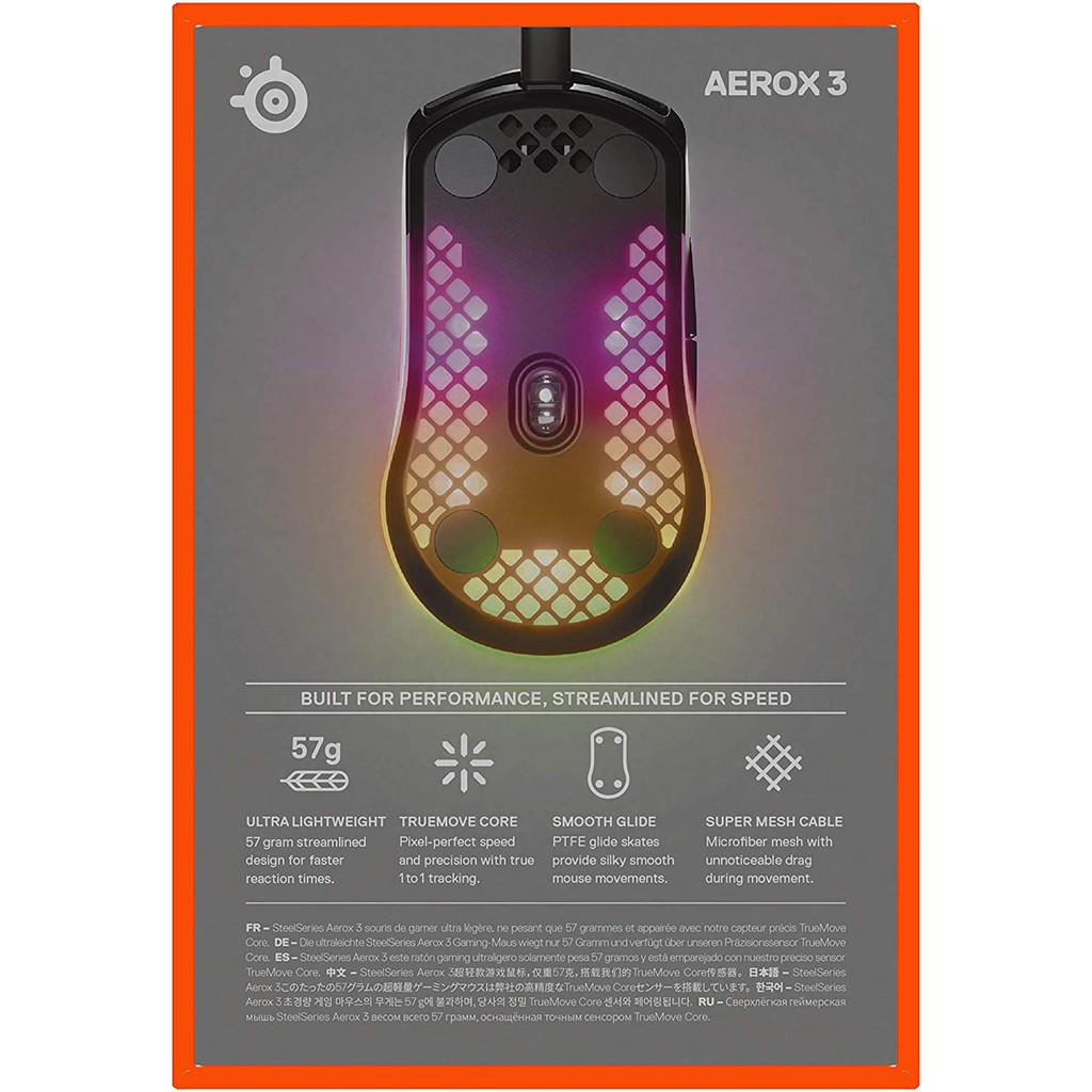 Steelseries Aerox 3 RGB Ultra-lightweight Gaming Mouse