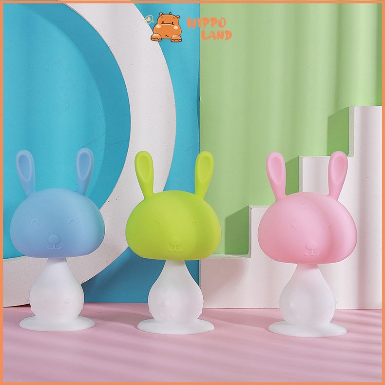 HIPPO LAND Mainan gigitan bayi BPA Free/Gemetar Kartun Teether 71