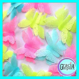 Gracia STICKER DINDING  GLOW IN THE DARK BUTTERFLY 