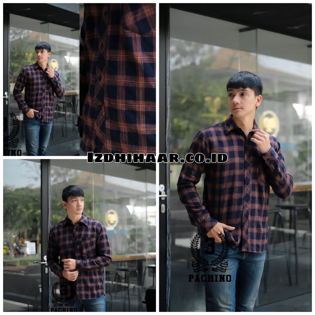 Kemeja Flanel Pria Lengan Panjang  / Kemeja FlaneL Motif Kotak - Kotak / Kemeja Kerja Kantor Formal / Kemeja Kasual Kemeja Pria Terlaris