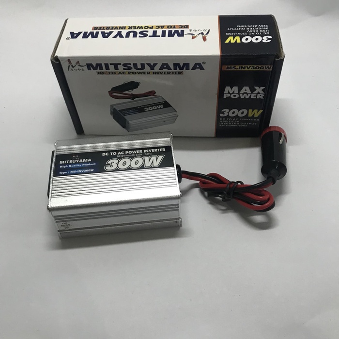 TERBARU~Mitsuyama Power Inverter 300 Watt Adaptor DC12V-AC220V / Inverter Mitsuyama MS-INV300W | FMS