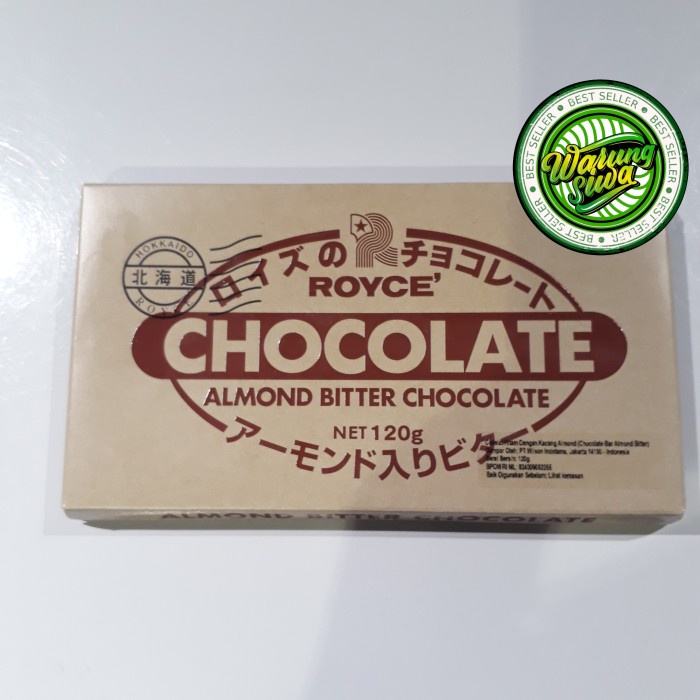 

royce chocolate bar almond bitter 120 gram