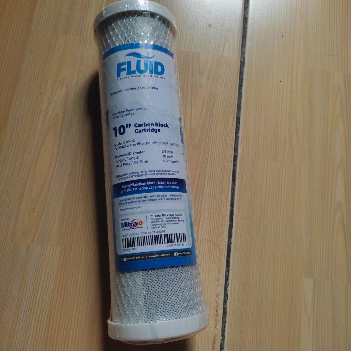Hemat Fluid Cto Carbon Block Catridge Filter Air Penghilang Klorin Bau Diskon