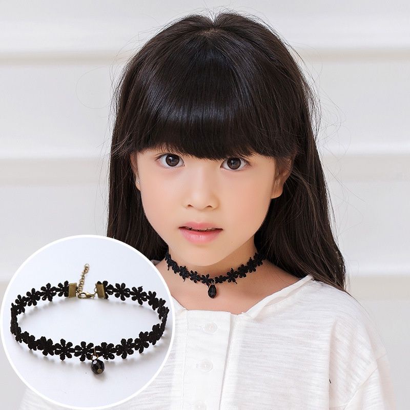 Aksesoris Kalung Choker Bunga Cantik Desain Korea Fashion Wanita Necklace Korean Style