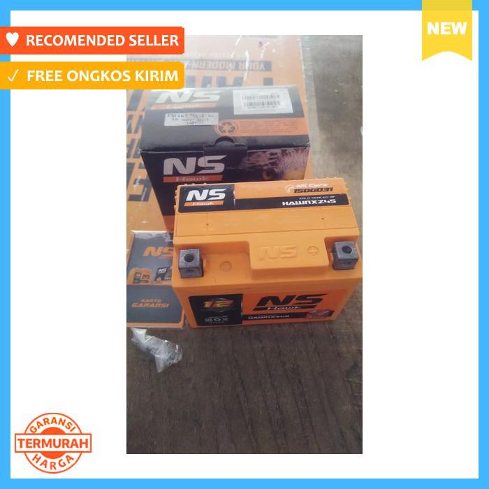 AKI MOTOR BODY KECIL NS HAWK HAWNXZ45 GARANSI 1 TAHUN 3,5AH 12V