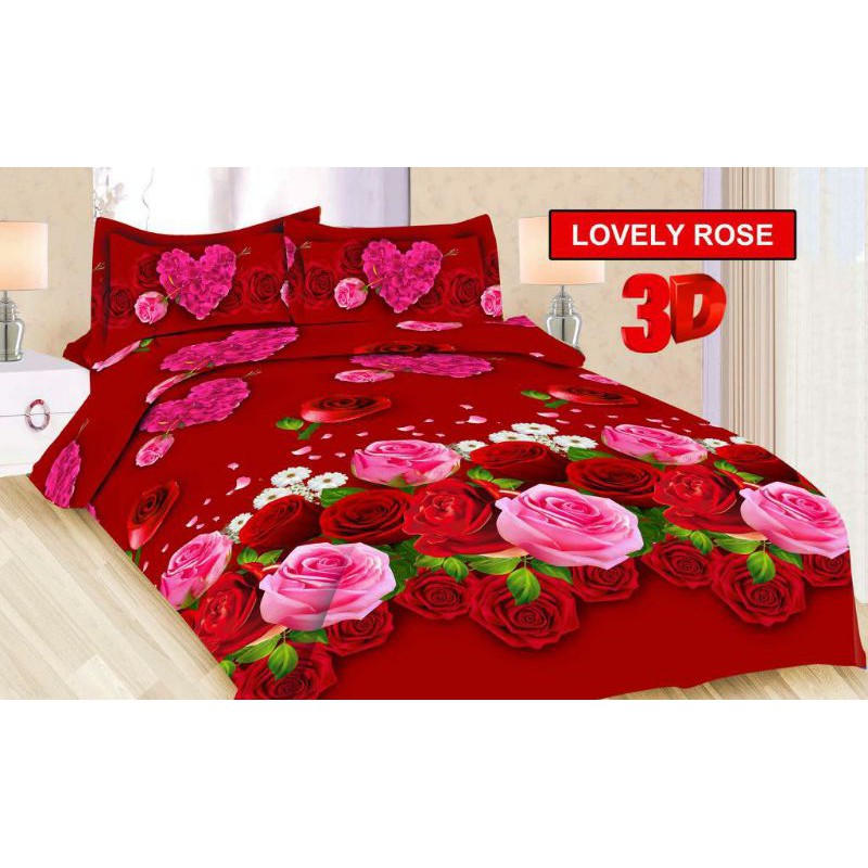 Sprei Bonita 160x200 Sprei Bonita Queen Sprei Bonita No.2 Motif Lovely Rose