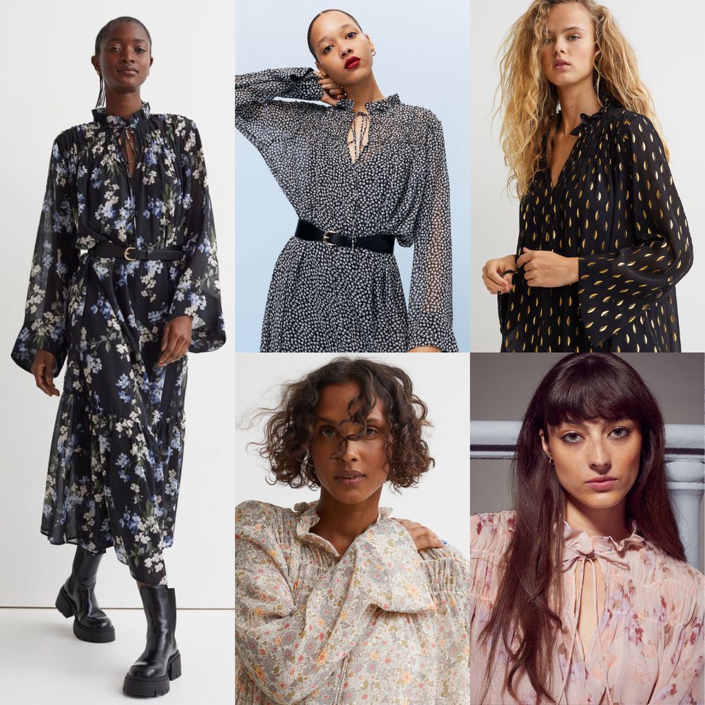 3267 - Maxi Dress HM Long Chiffon Dress (INCLUDE INNER)