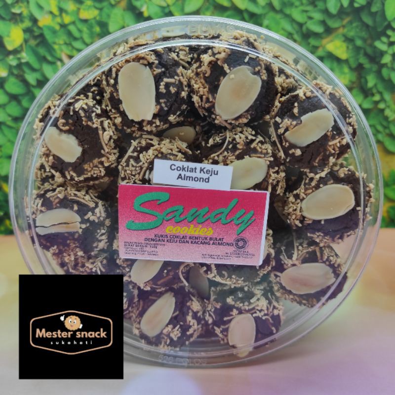 Coklat Keju Almond Spesial (Sandy Cookies) 1 toples