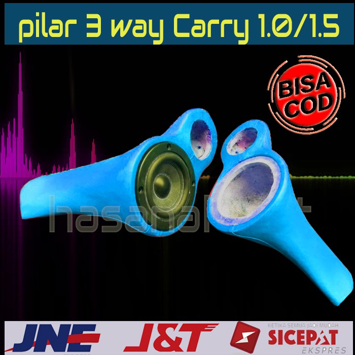 Mounting Midrange 3 inch Pilar 3 Way Carry 1.0/1.5 Audio Mobil ( Kosongan/Tanpa Speaker )