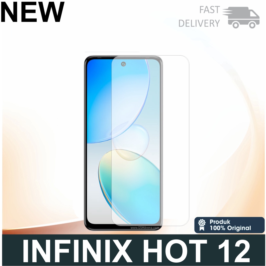 New Paket 3 in 1 Case Infinix Hot 12 (2022) / Hot 12i  Softcase Shockproof Transparan Free Anti Gores Layar Dan Skin Carbon Handphone