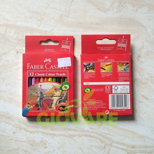 

PENSIL WARNA FABER CASTELL KECIL ORIGINAL | 12 CLASSIC COLOUR PENCILS SHORT