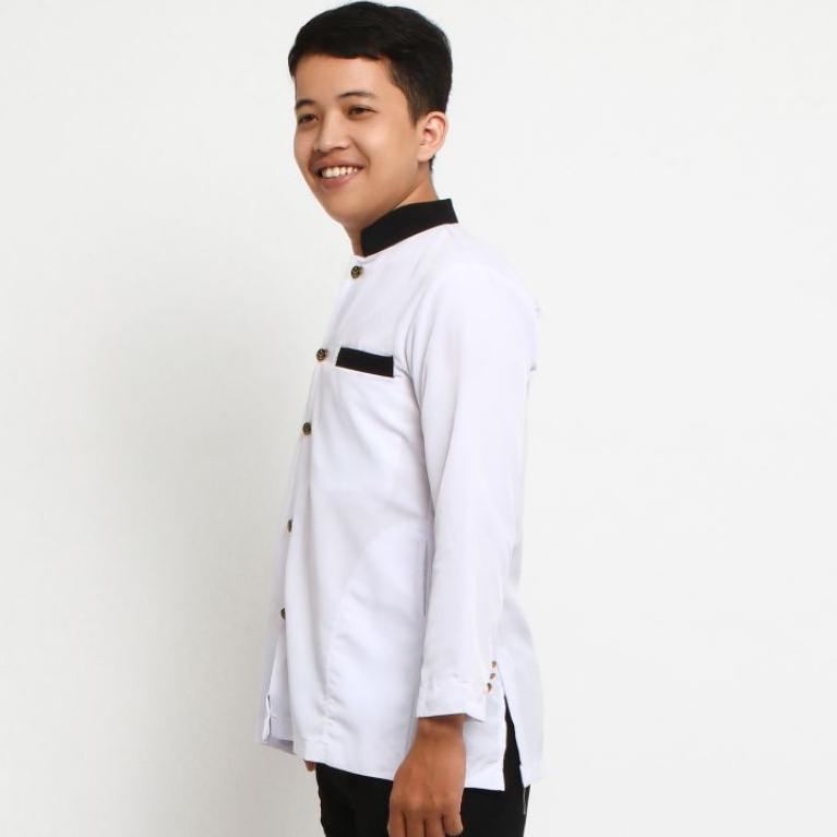 [KODE BARANG 9071] Setelan Baju Koko Jasko Jas Koko Muslim Anak Laki - laki Putih Hitam Seragam Seko