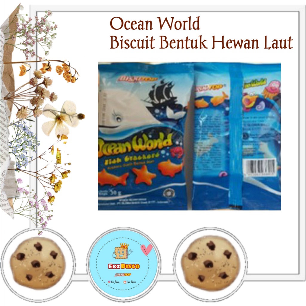 

EXZBISCO - OCEAN WORLD 30Gr biskuit imut lucu enak bergizi bentuk hewan laut